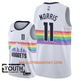 Maillot NBA Denver Nuggets Monte Morris 11 2018-19 Nike City Edition Blanc Swingman - Enfant